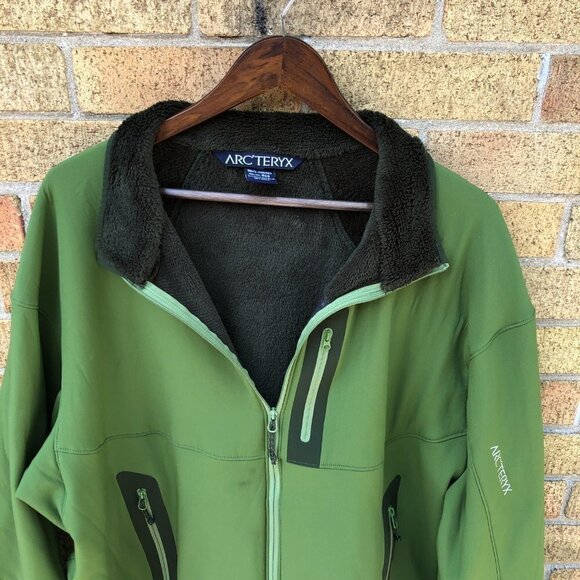 Vintage Arc'Teryx Polartec Fleece Lined Jacket XXL Green - Picture 10 of 13